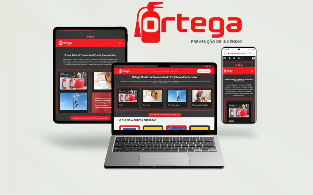 Ortega Prevenção de Incêndio: Novo Site e Marca Reforçam Liderança em Segurança Contra Incêndio